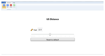 Calibration — patient distance setup