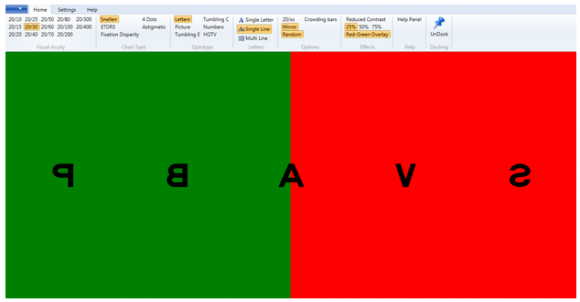 Red/Green overlay for duochrome refraction